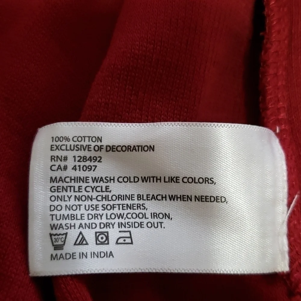GREG NORMAN COTTON DARK RED QUARTER ZIP SIZE XL